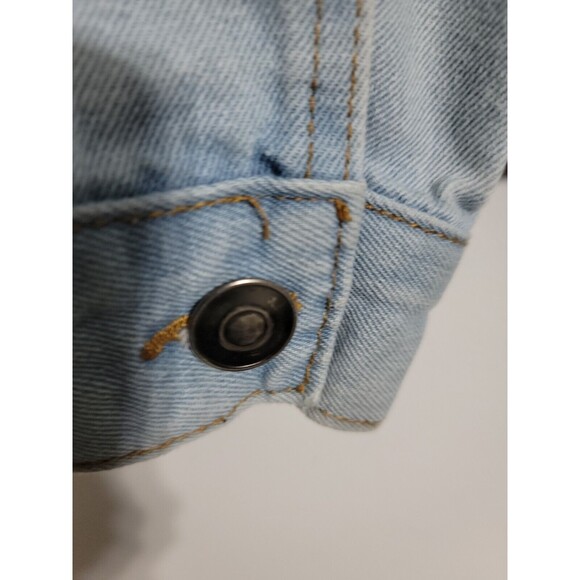 NBA Denim Jeans  Jacket Men Size Medium Light Blue Multicolor 38 Logos - Picture 4 of 7